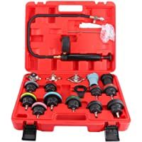 18pcs Depósito universal de agua Detector de fugas Kit de probador del sistema de enfriamiento del automóvil con prueba…